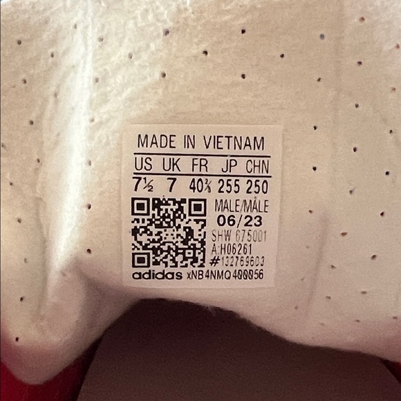 adidas Red and White Sneakers - Picture 3 of 3